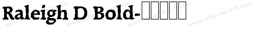 Raleigh D Bold字体转换